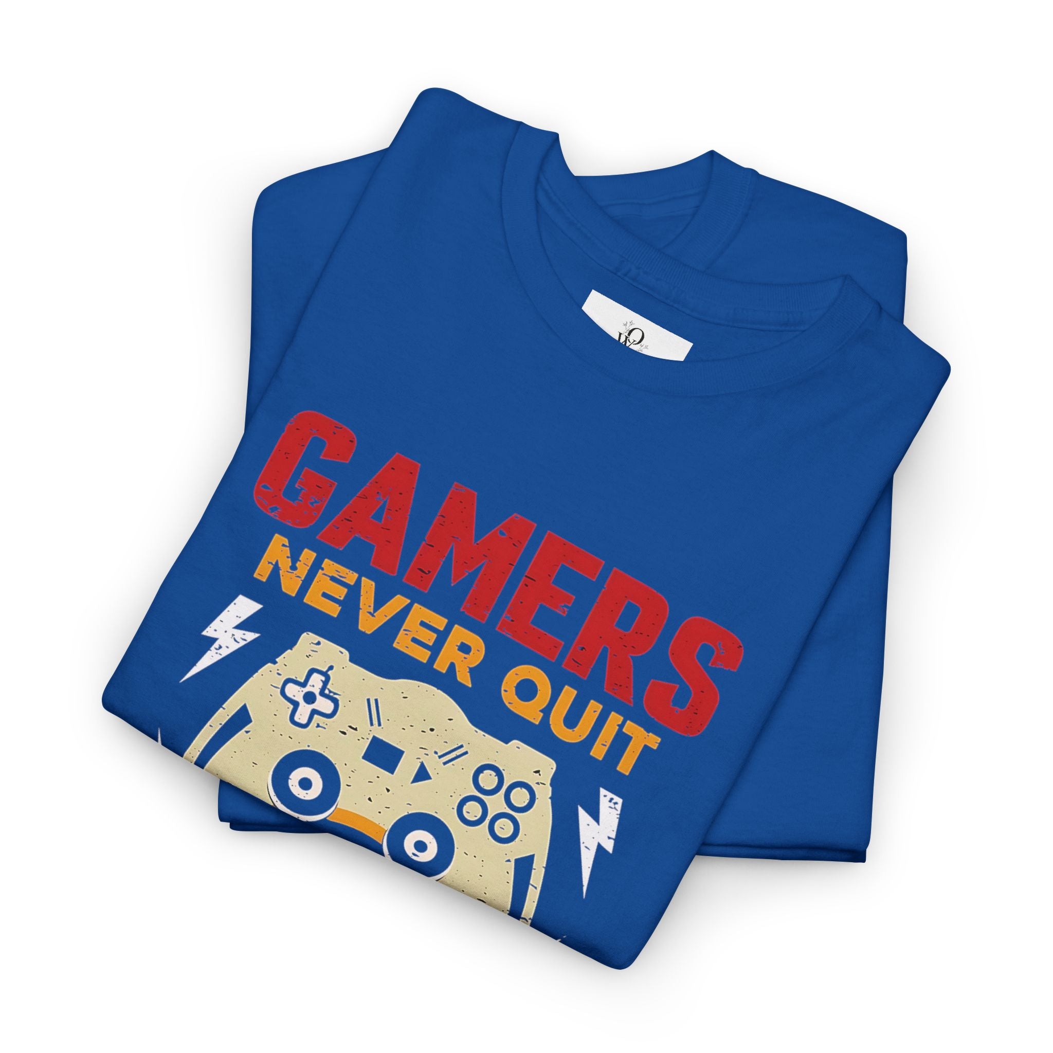Unisex Gamer Tee - "Gamers Never Quit, We Simply Restart" - Video Game Shirt, Comfortable Casual Wear
