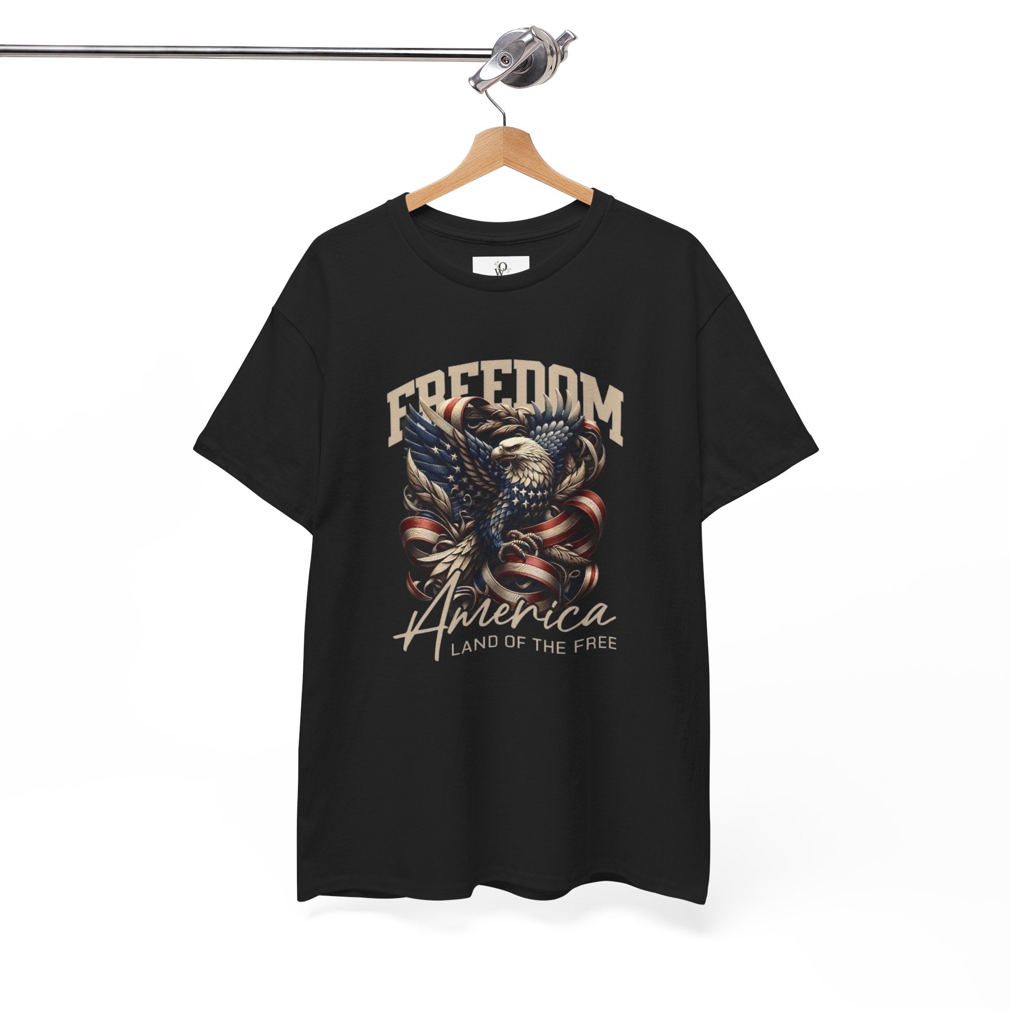 Freedom America Unisex Heavy Cotton Tee, Patriotic T-Shirt, Independence Day Gift, USA Shirt, Casual Wear, Men's and Women's Apparel