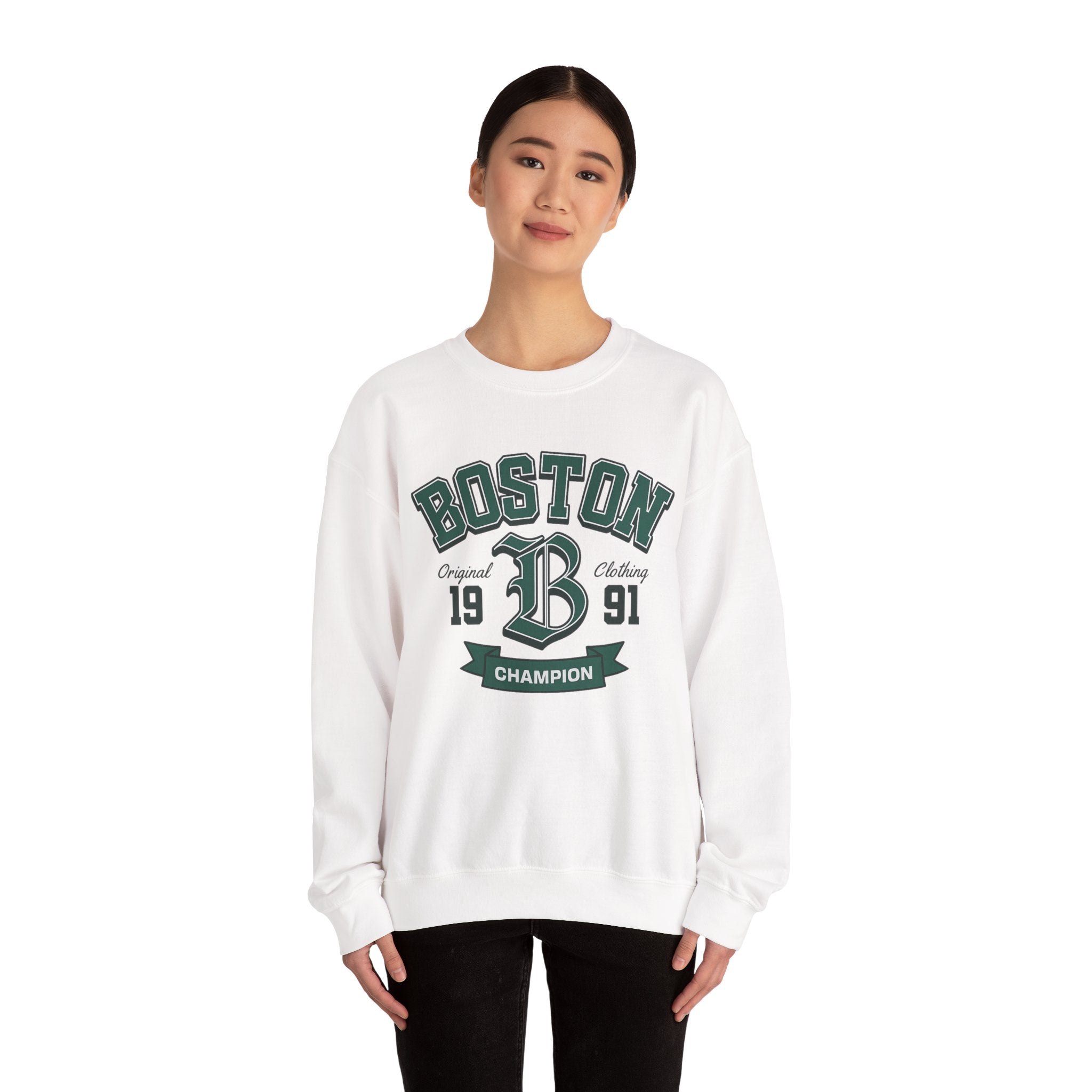 Boston Champion Crewneck Sweatshirt — Vintage Collegiate 1991