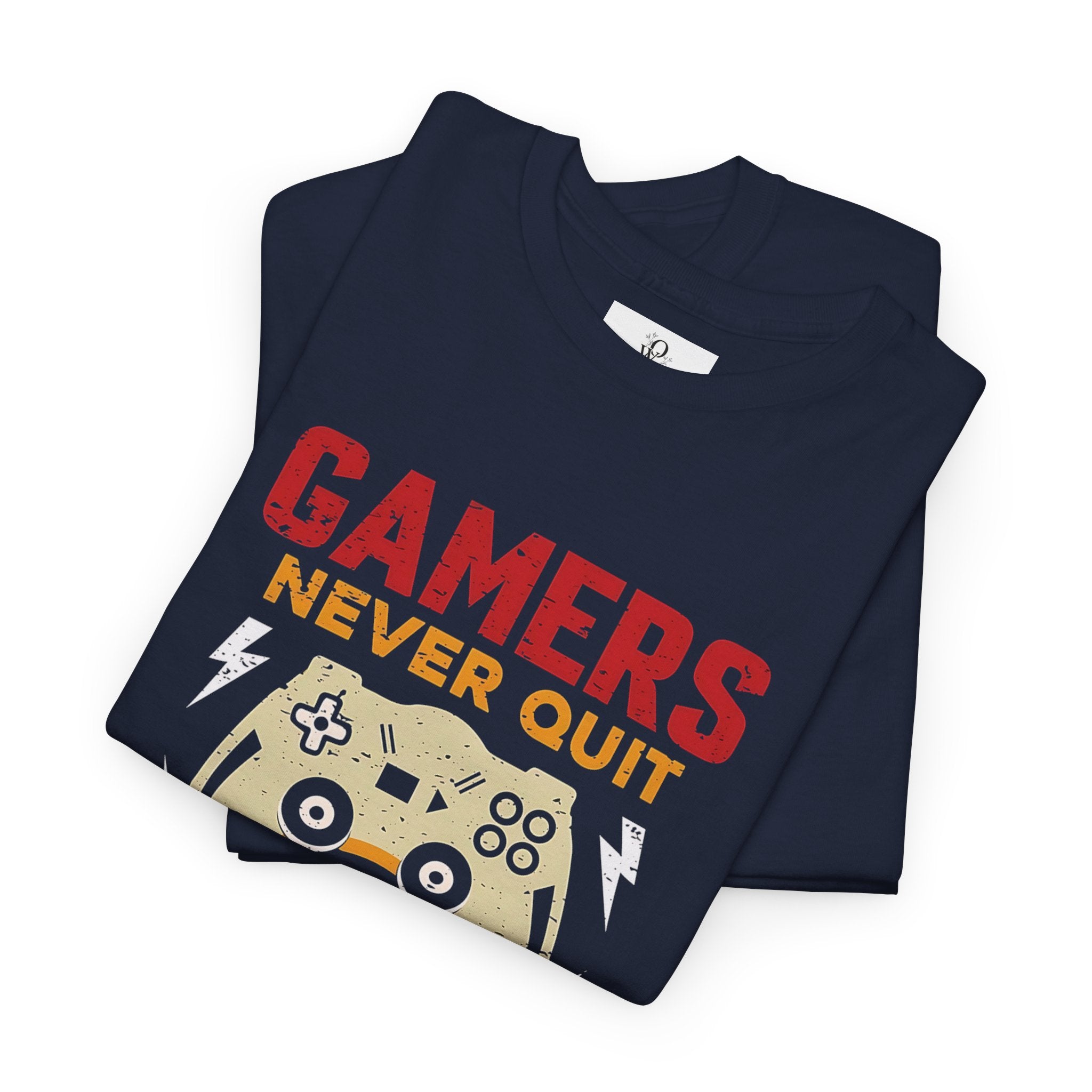 Unisex Gamer Tee - "Gamers Never Quit, We Simply Restart" - Video Game Shirt, Comfortable Casual Wear