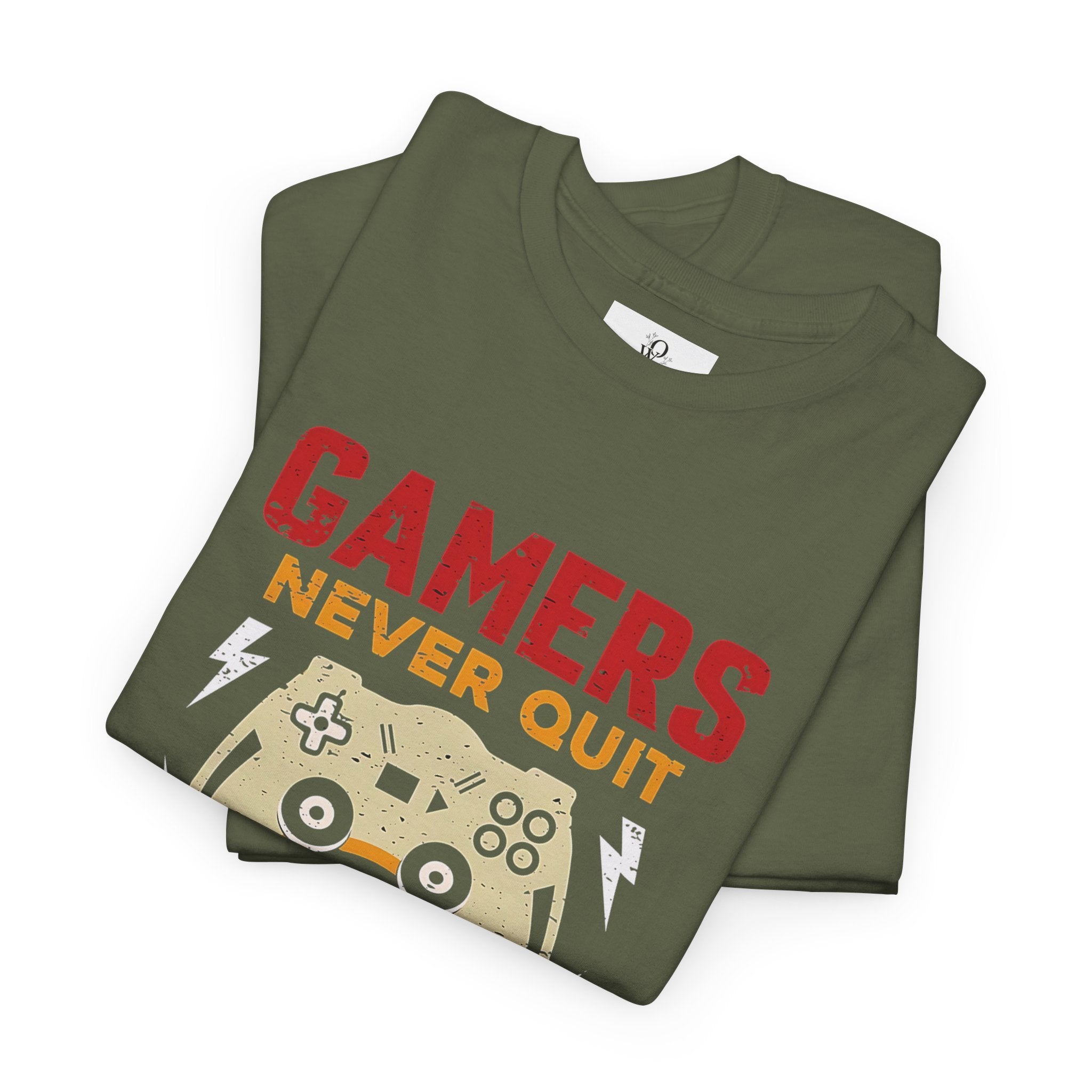 Unisex Gamer Tee - "Gamers Never Quit, We Simply Restart" - Video Game Shirt, Comfortable Casual Wear