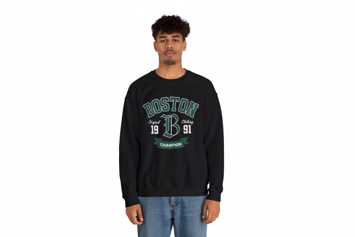 Boston Champion Crewneck Sweatshirt — Vintage Collegiate 1991