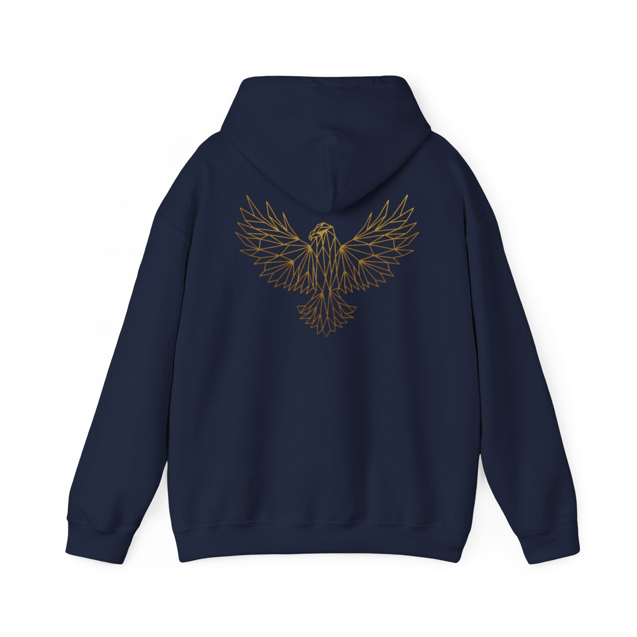 Ethereal Line Art Eagle Hoodie — Minimalist Winged Bird Back Graphic