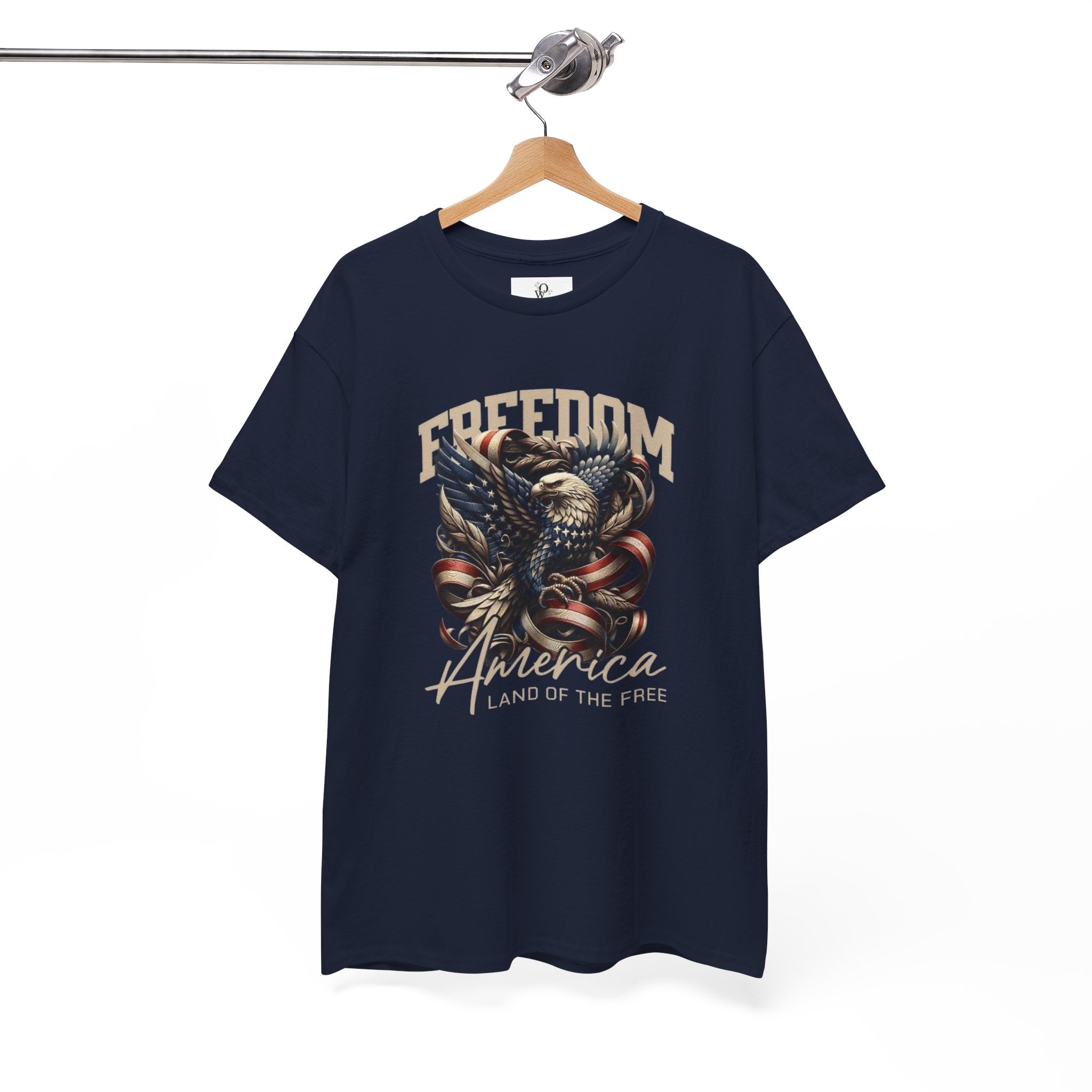 Freedom America Unisex Heavy Cotton Tee, Patriotic T-Shirt, Independence Day Gift, USA Shirt, Casual Wear, Men's and Women's Apparel