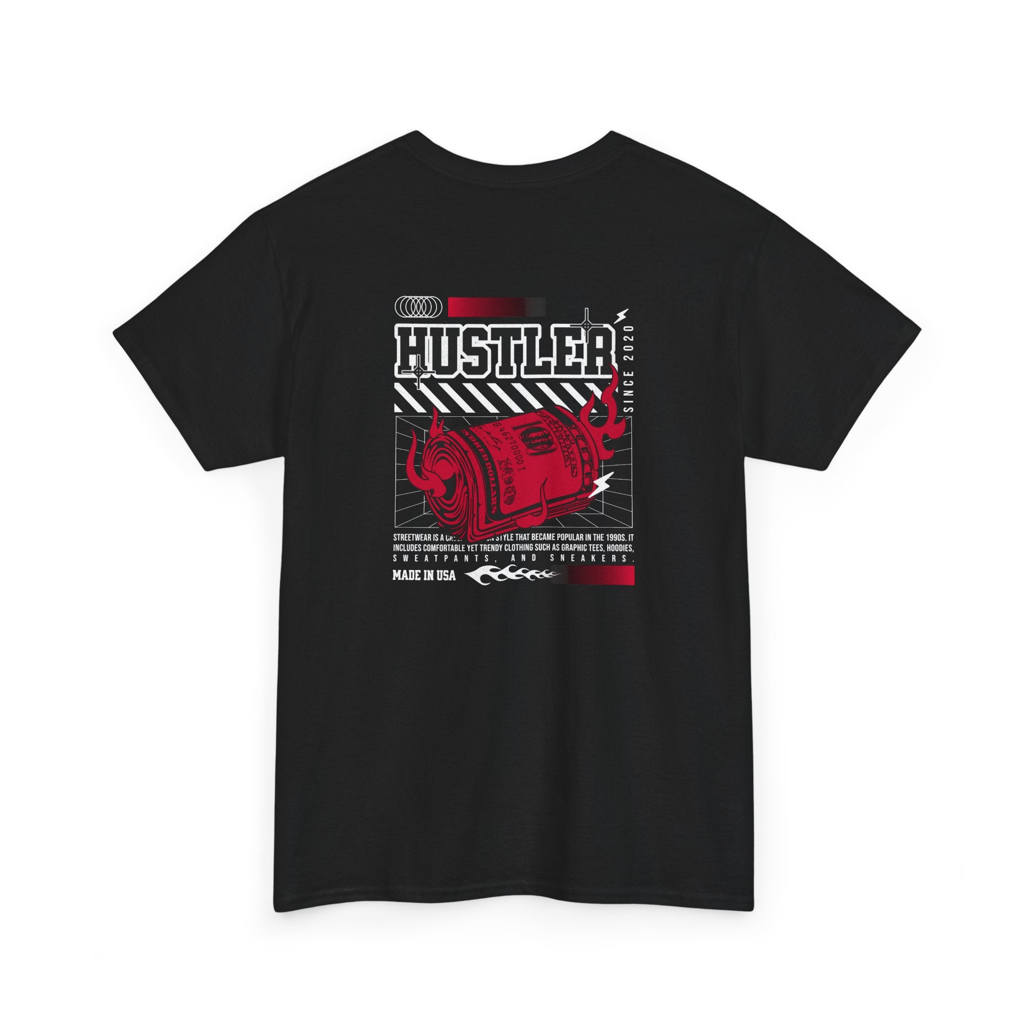 Hustler Graphic Tee — Red Engine Streetwear T-Shirt