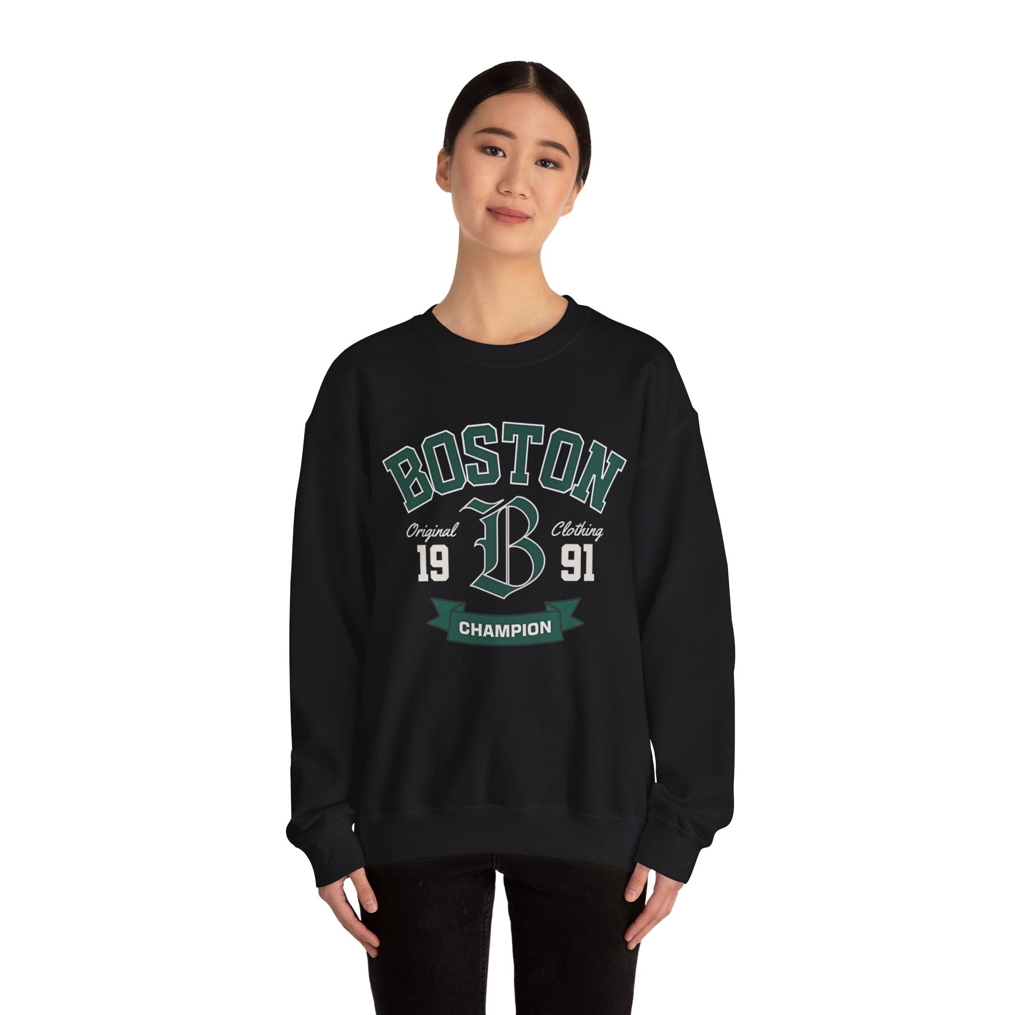 Boston Champion Crewneck Sweatshirt — Vintage Collegiate 1991