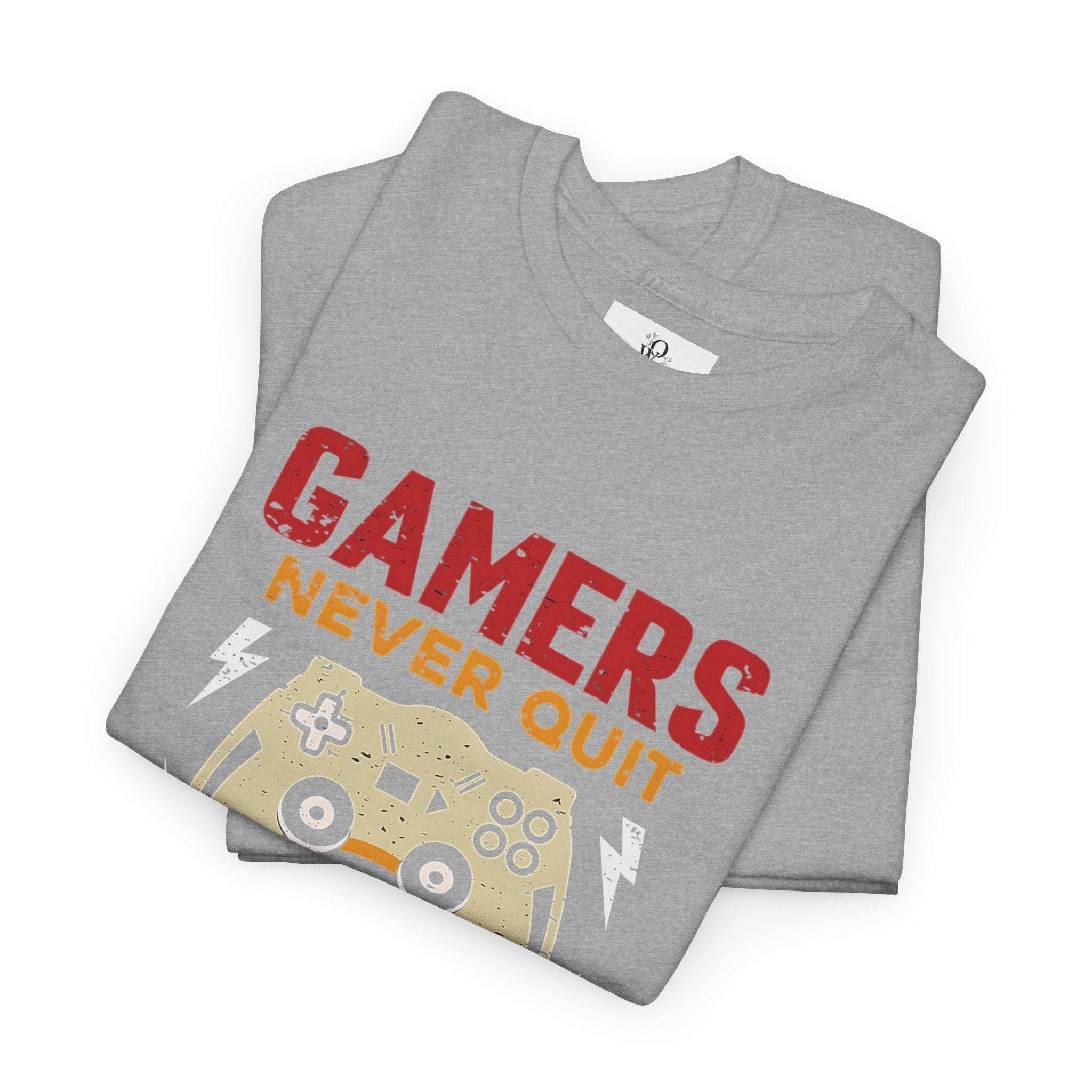 Unisex Gamer Tee - "Gamers Never Quit, We Simply Restart" - Video Game Shirt, Comfortable Casual Wear